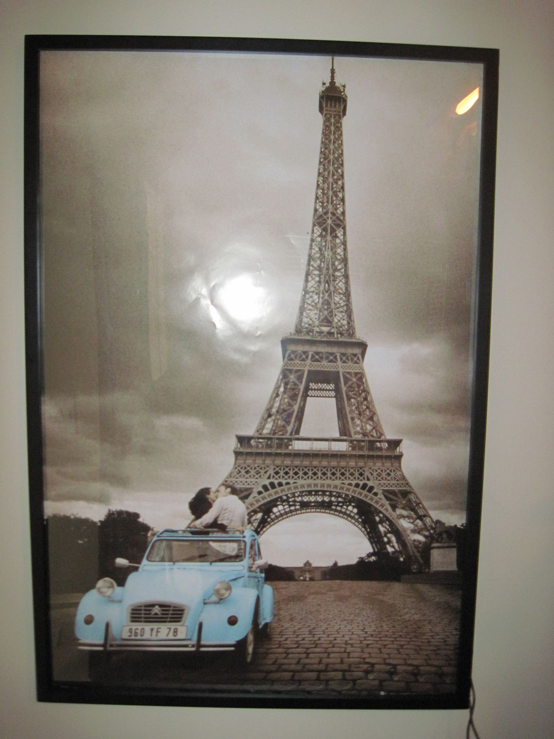 Light up Eiffel Tower Framed Poster
