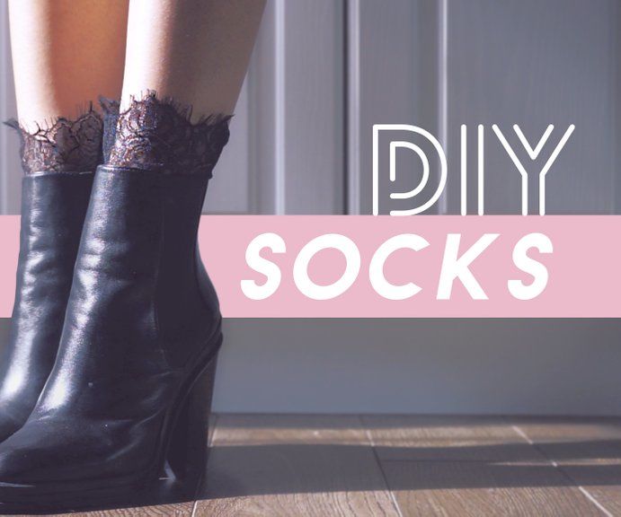 Easy Sew Lace Trim Socks