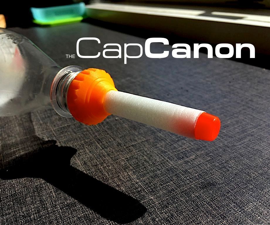 CapCanon: PET Bottle Foamdart/water Canon. NERF Compatible! (3D Printed)