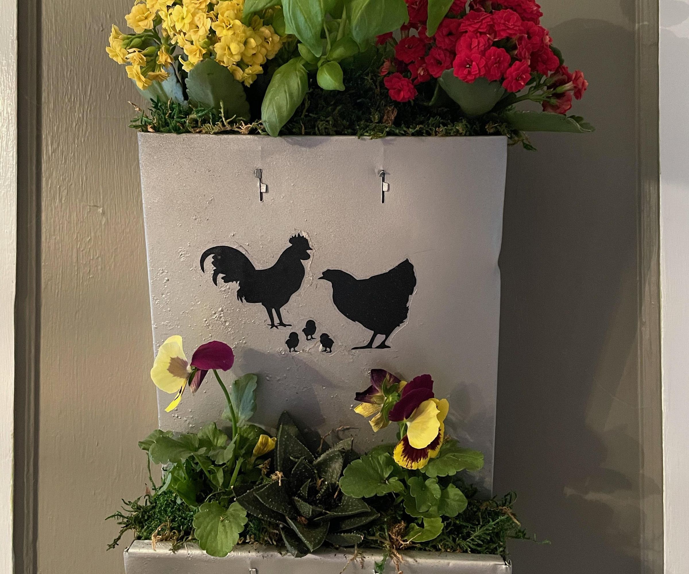 How to Make a Chicken Feeder Planter - Trash to Treasure