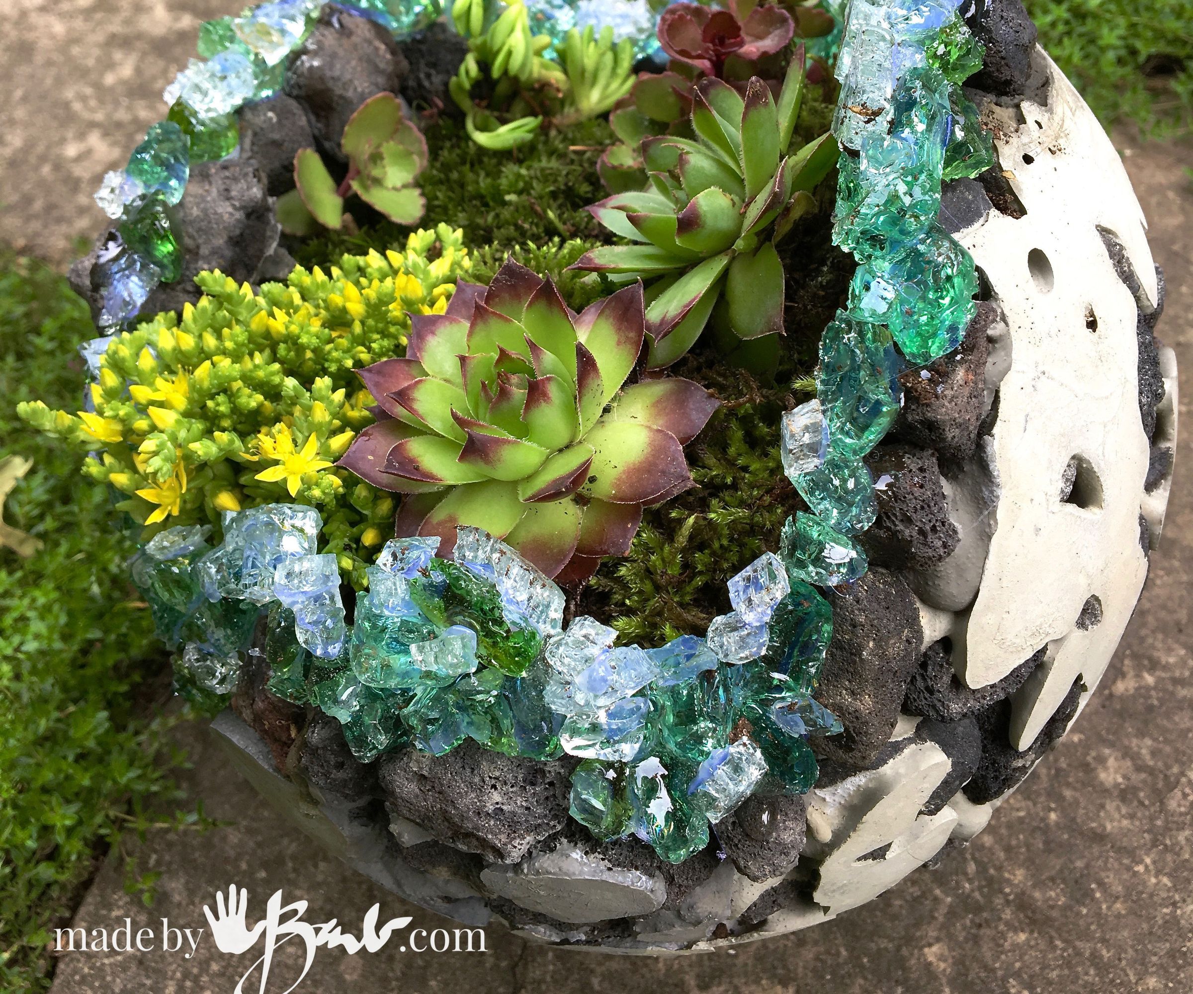 Giant Geode Orb Planter