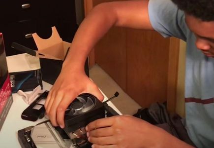 Hook Up CPU to Motherboard.