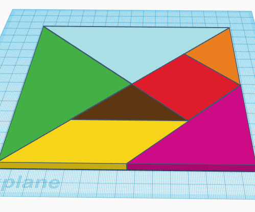 Making Tangrams in Tinkercad