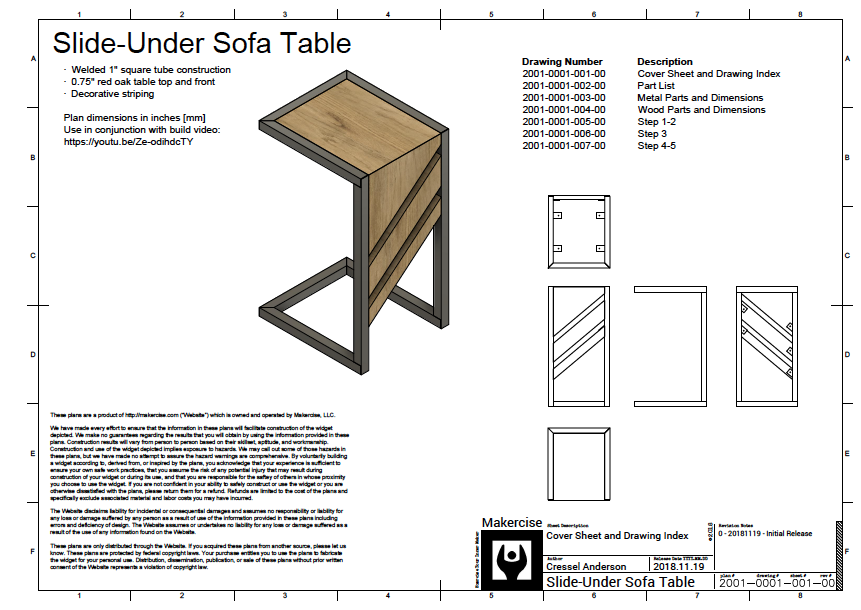 C Table - DIY Slide-Under Sofa or End Table | Welding and Wood Project ...