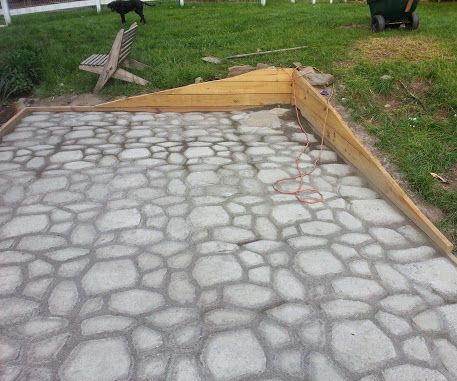 Form In Place Concrete paver patio