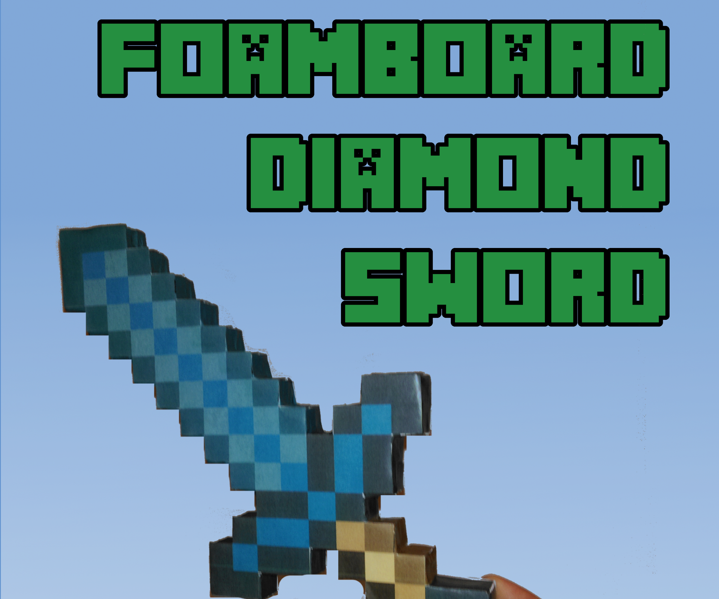 Foamboard Minecraft Diamond Sword