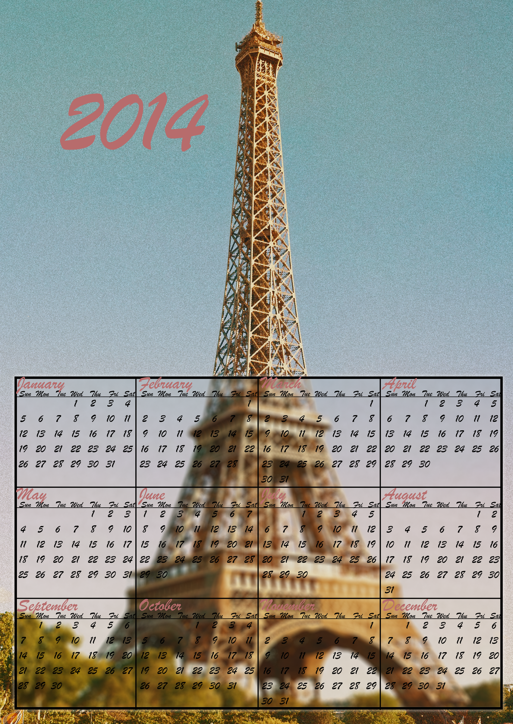 Make A Calendar In Photoshop