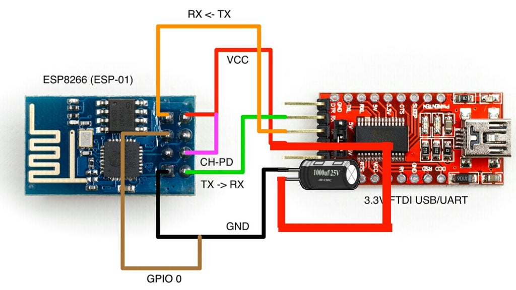 Getting Started With The Esp8266 Esp01 Use Arduino For Projects