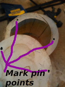 Add Magnets, Cont.: Mark Pin Dents