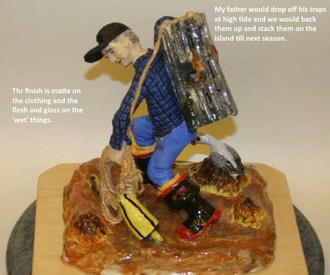 Ceramic: Fisherman With a Trap - Straw Armature
