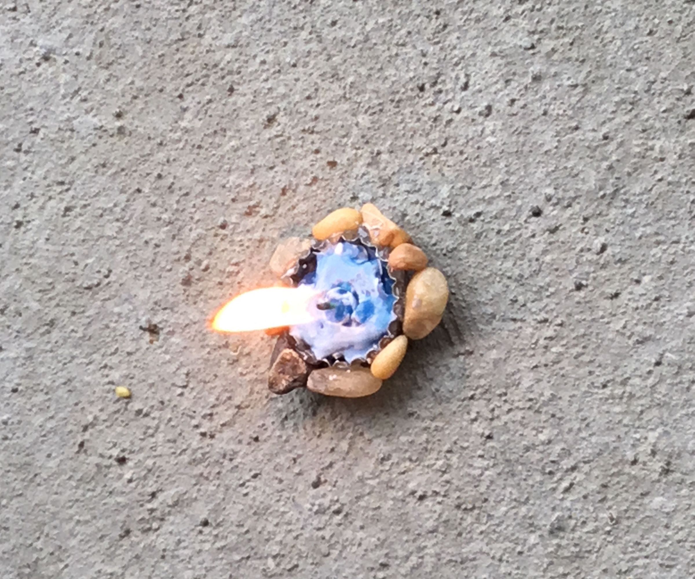 Camp Fire Bottle Cap Tea Light