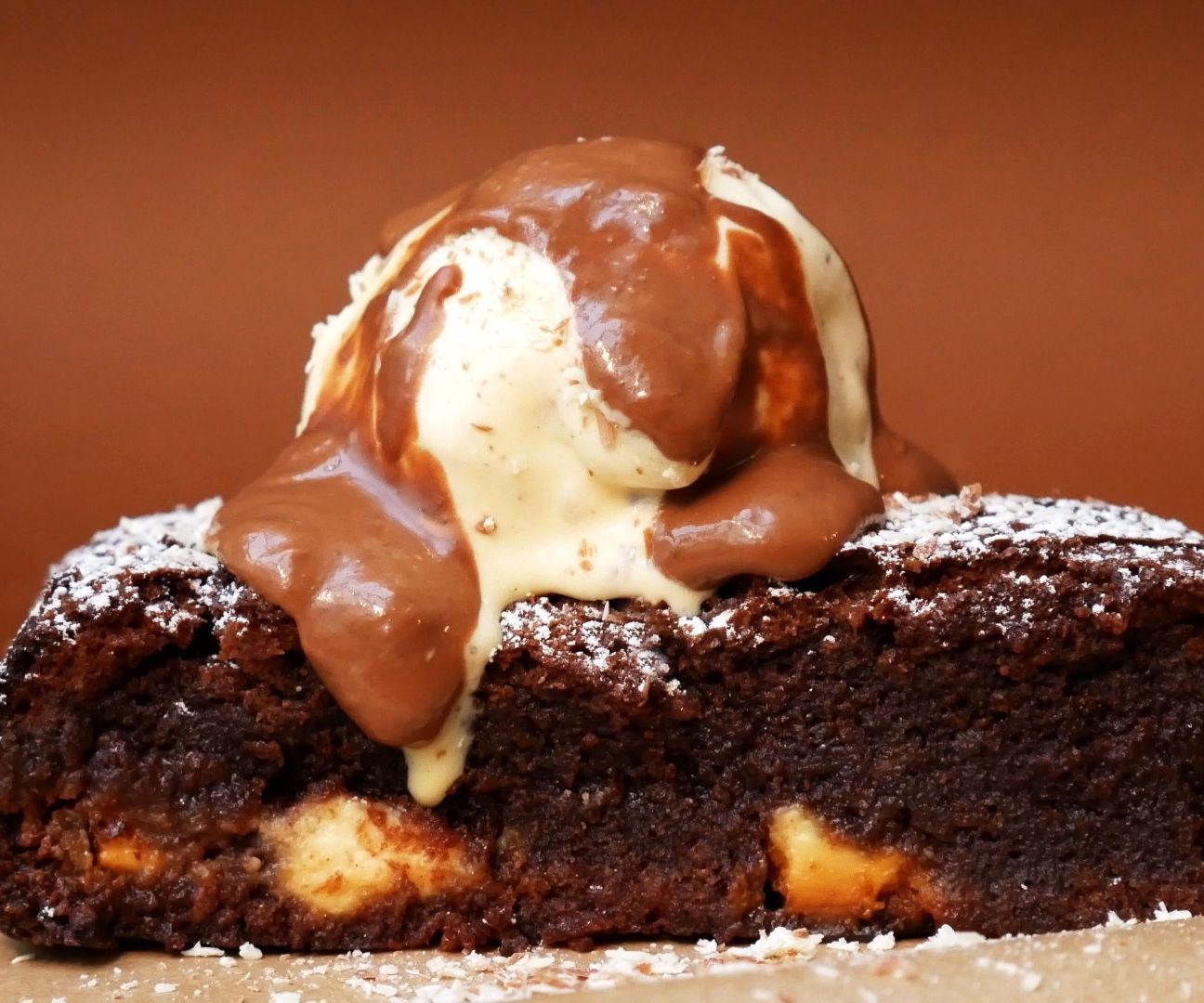 Triple Chocolate Fudge Brownies 