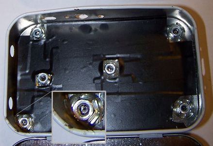 Secure Mounting Nuts, Drill Holes in Tin