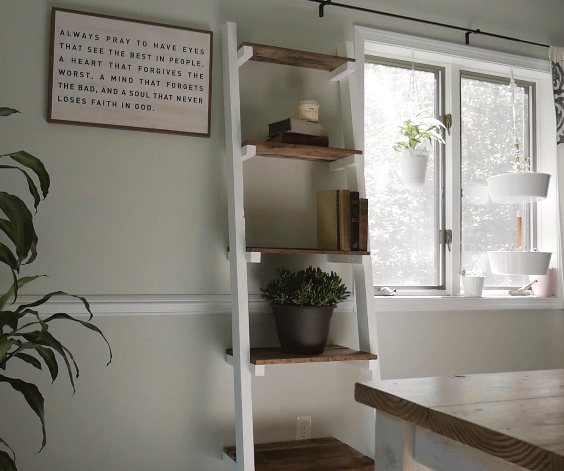 DIY Ladder Shelf