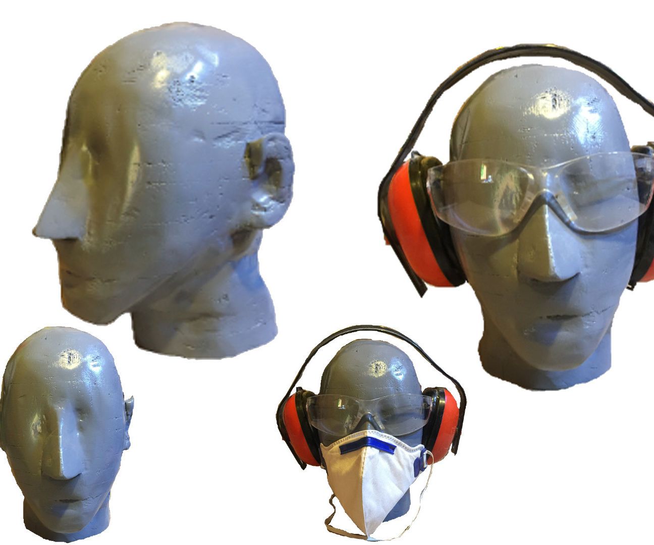 3D Wooden Head PPE Storage