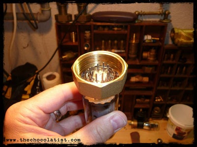 Mount the Big Old Vacuum Tube to the Brass Ring