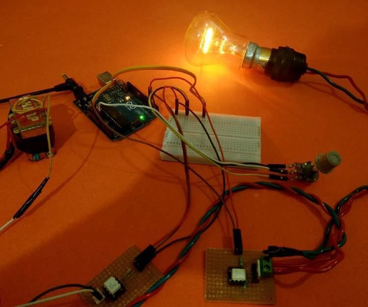 Arduino Based AC DIMMER Using TRIAC