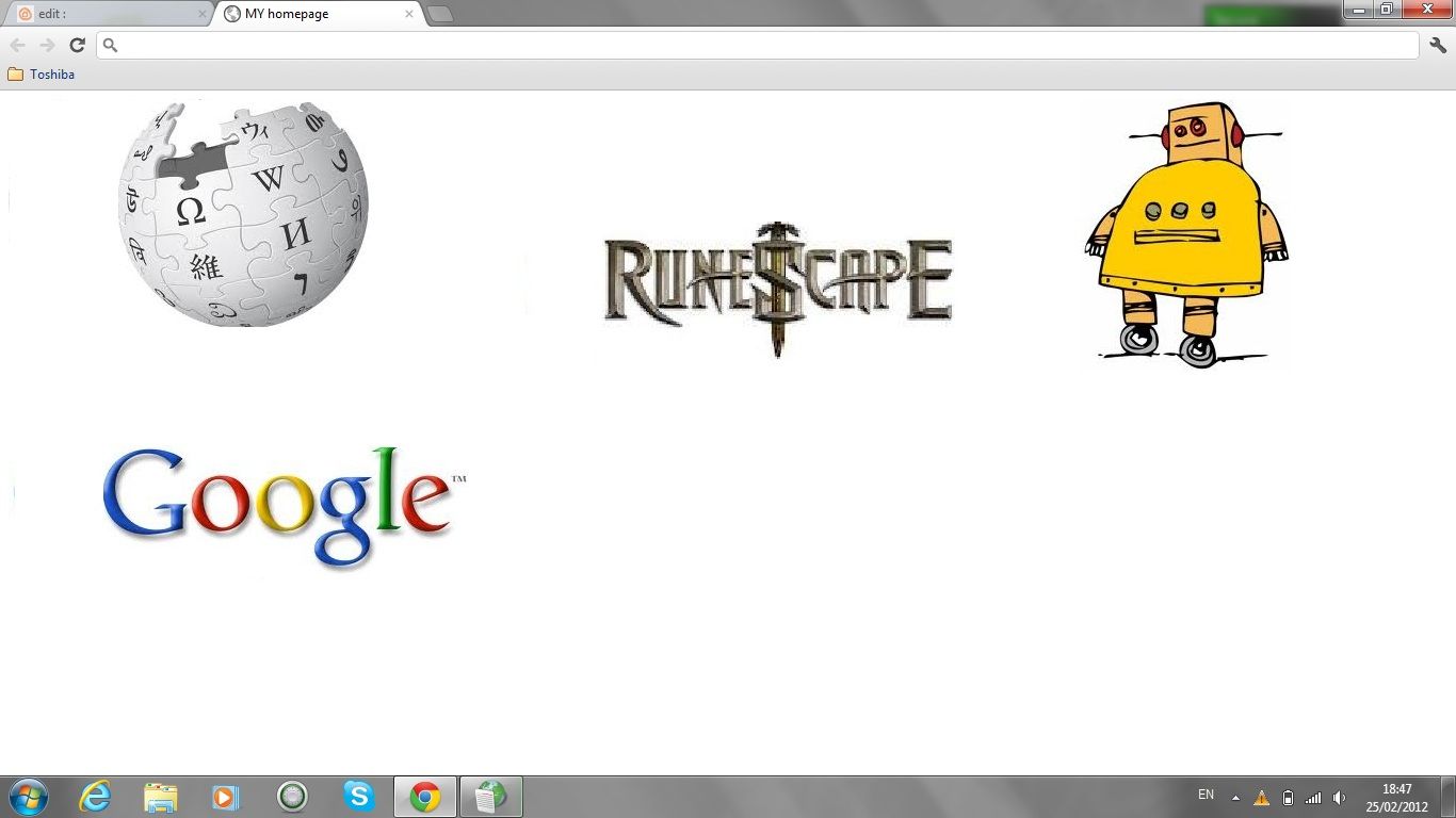 how to make a personalized homepage with shortcuts.