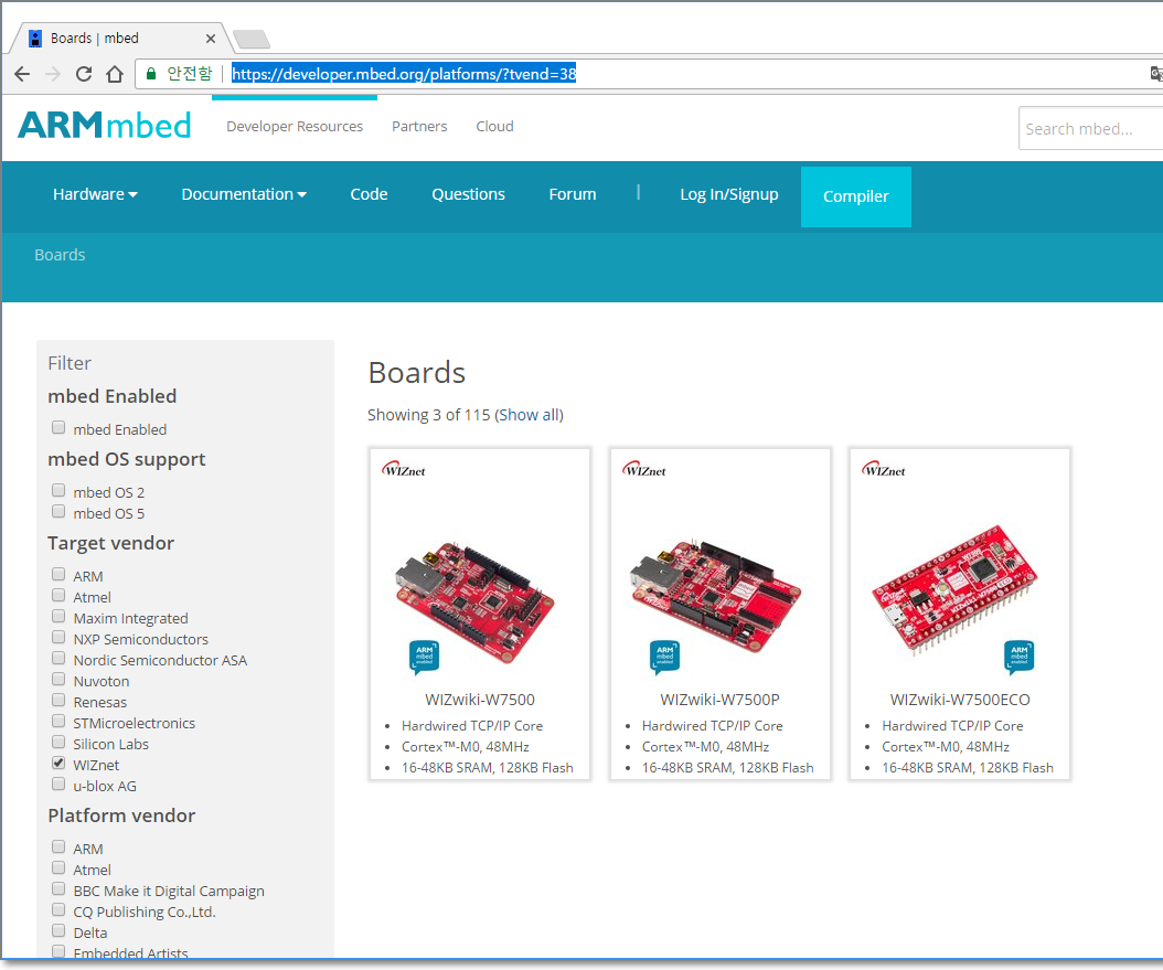 IoT Base Platform With Arm MBED, WIZwiki-W7500 : EchoServer