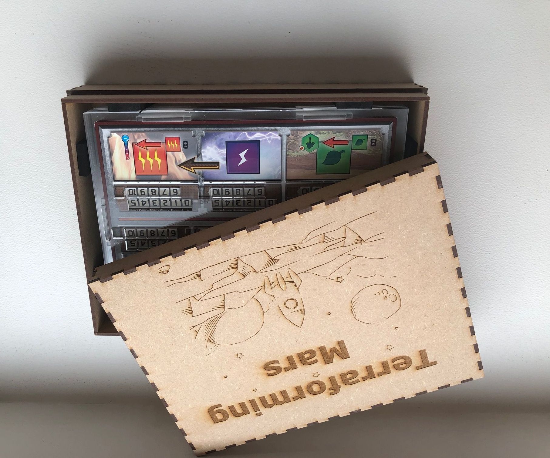 Box for Terraforming Mars - Playerboards (with Acrylic Overlay&backboard