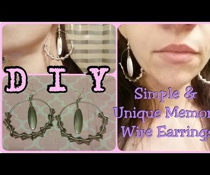 DIY Simple & Unique Memory Wire Earrings