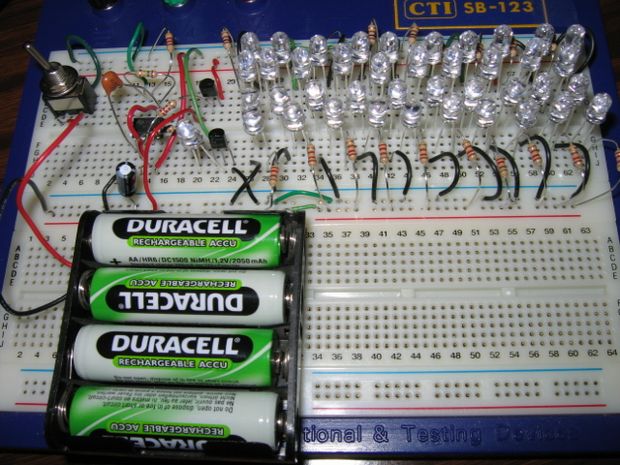 String Light Flasher Circuit 555 Triac IC 555 LED Circuits (Blinking,