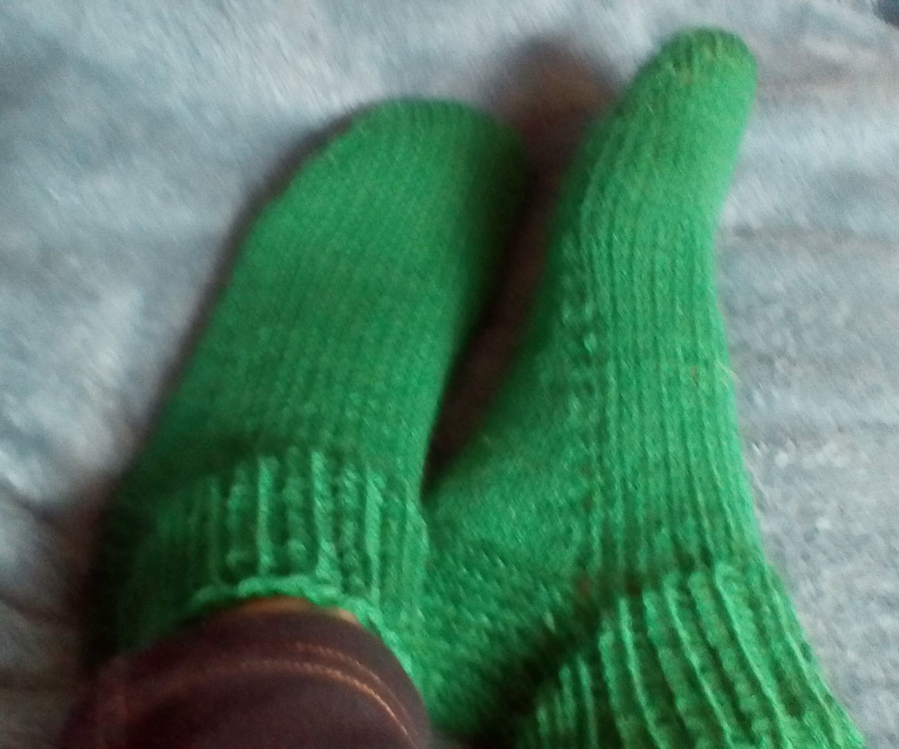 Toe-up Knitted Slipper Socks