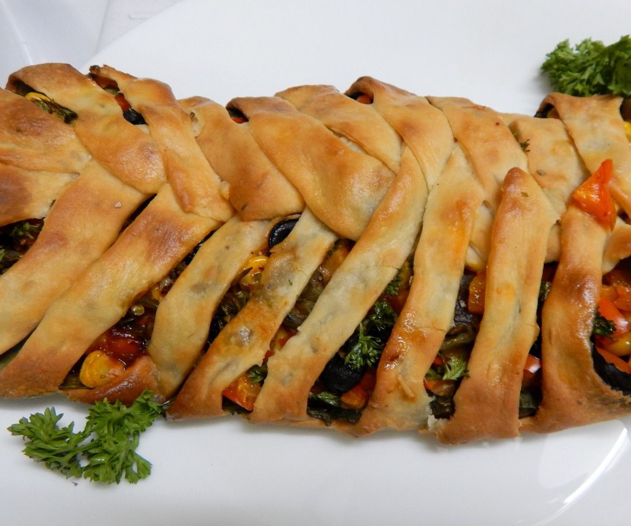 Braided Pizza Calzone 