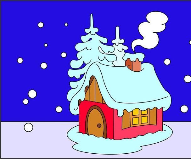 How to Draw a Hut in the Snow