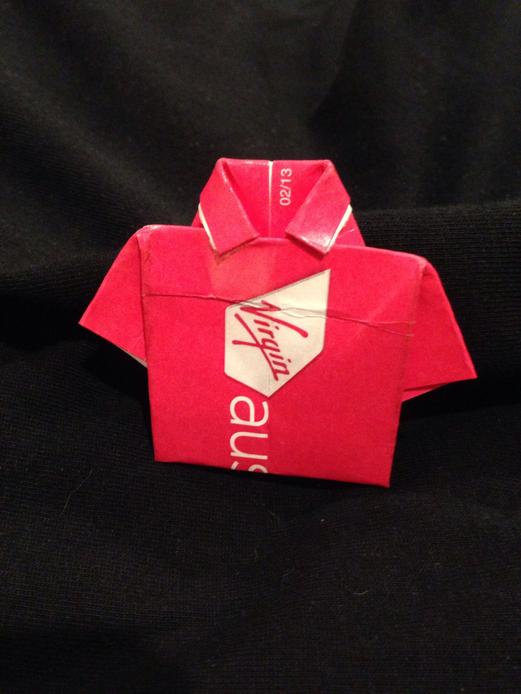Virgin Australia Ticket Origami Shirt