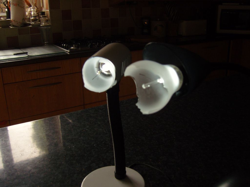 Smashed bulb LED light