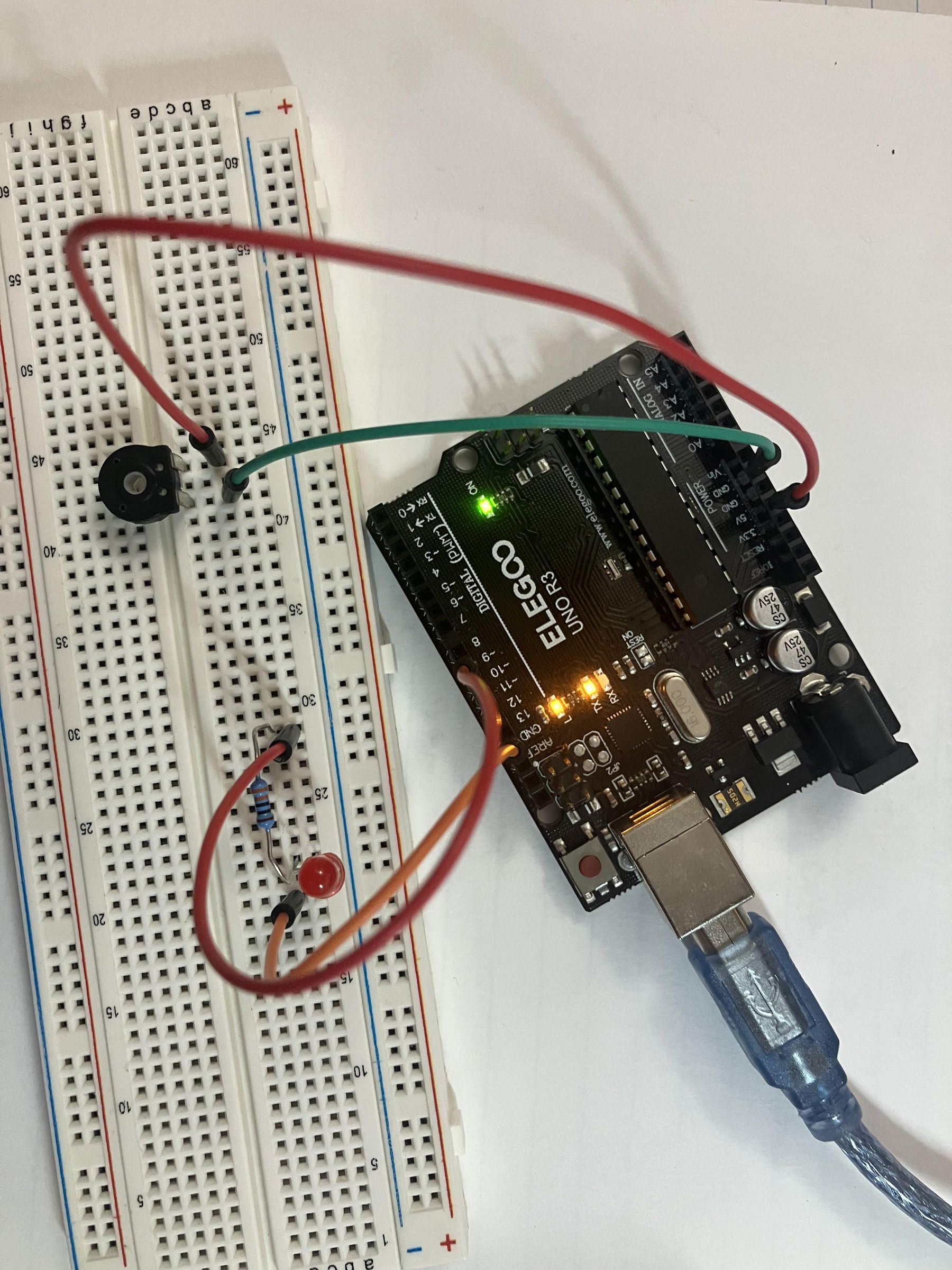 Potometer Breadboard Computer Potentiometer Circuit Breadboard