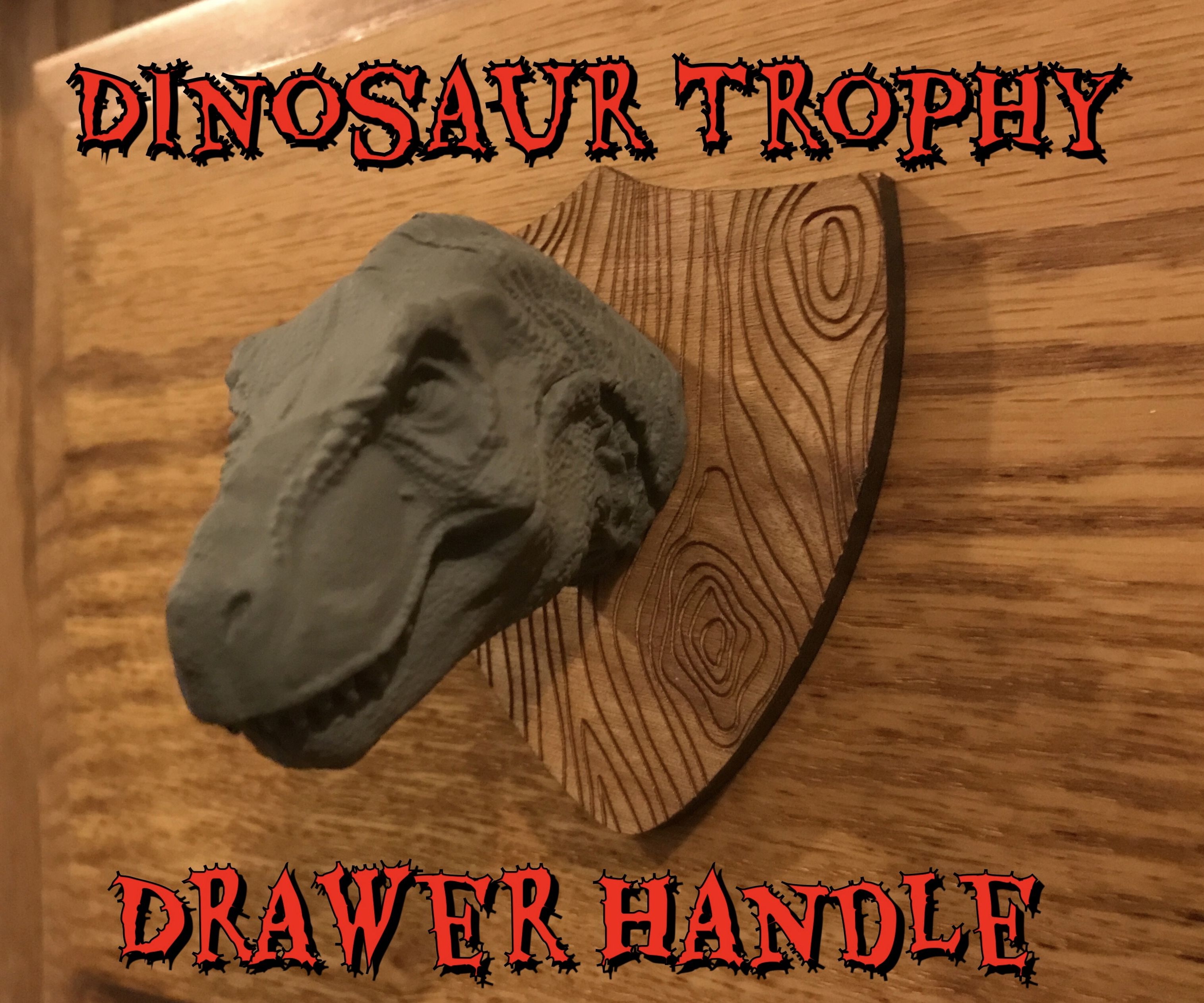Dinosaur Trophy Drawer Pulls
