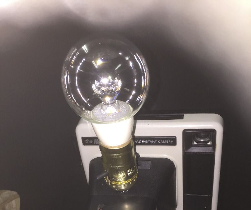 Re-purposed 1977 Kodak 'The Handle' Instant Camera Lamp
