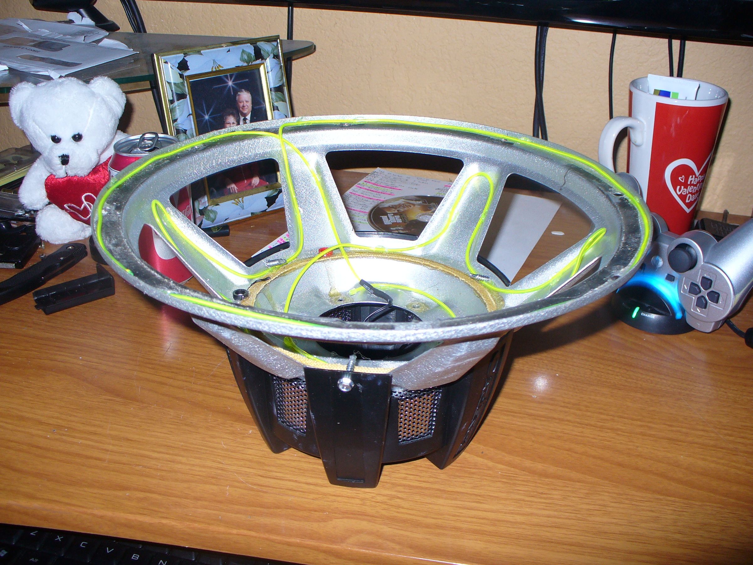 EL Wire Subwoofer Lamp