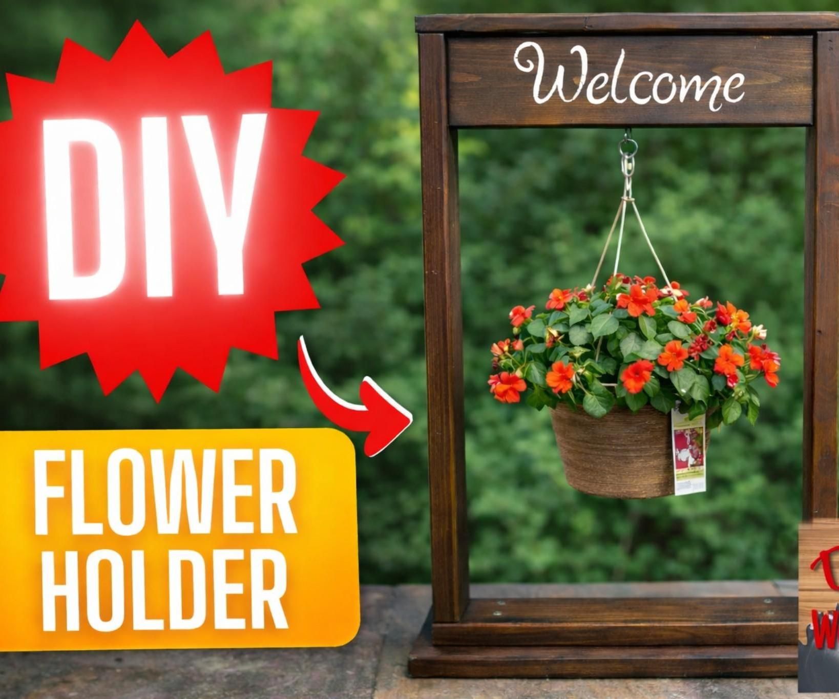 Hanging Flower Basket Stand