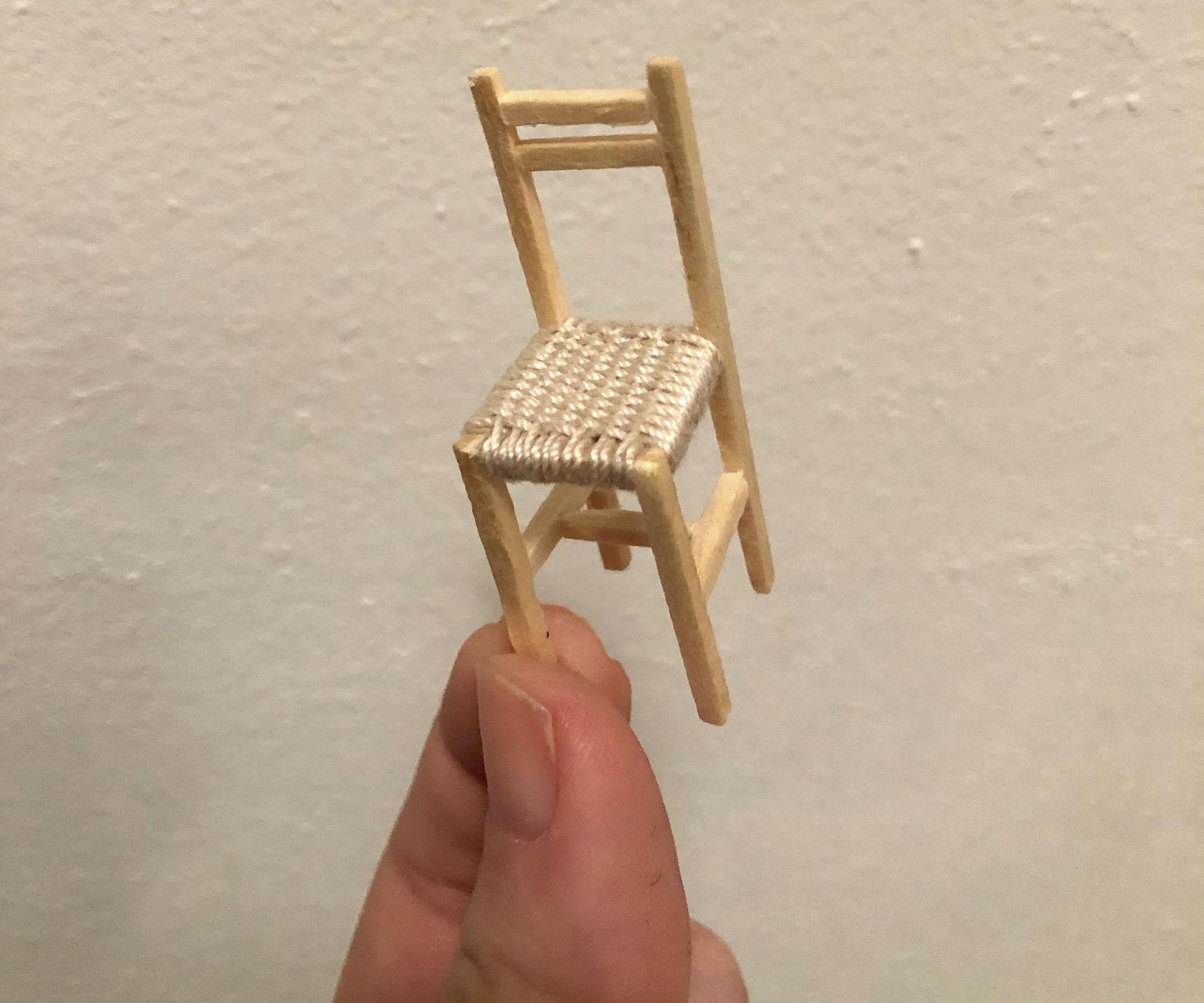 Tiny Chair With Woven Seat