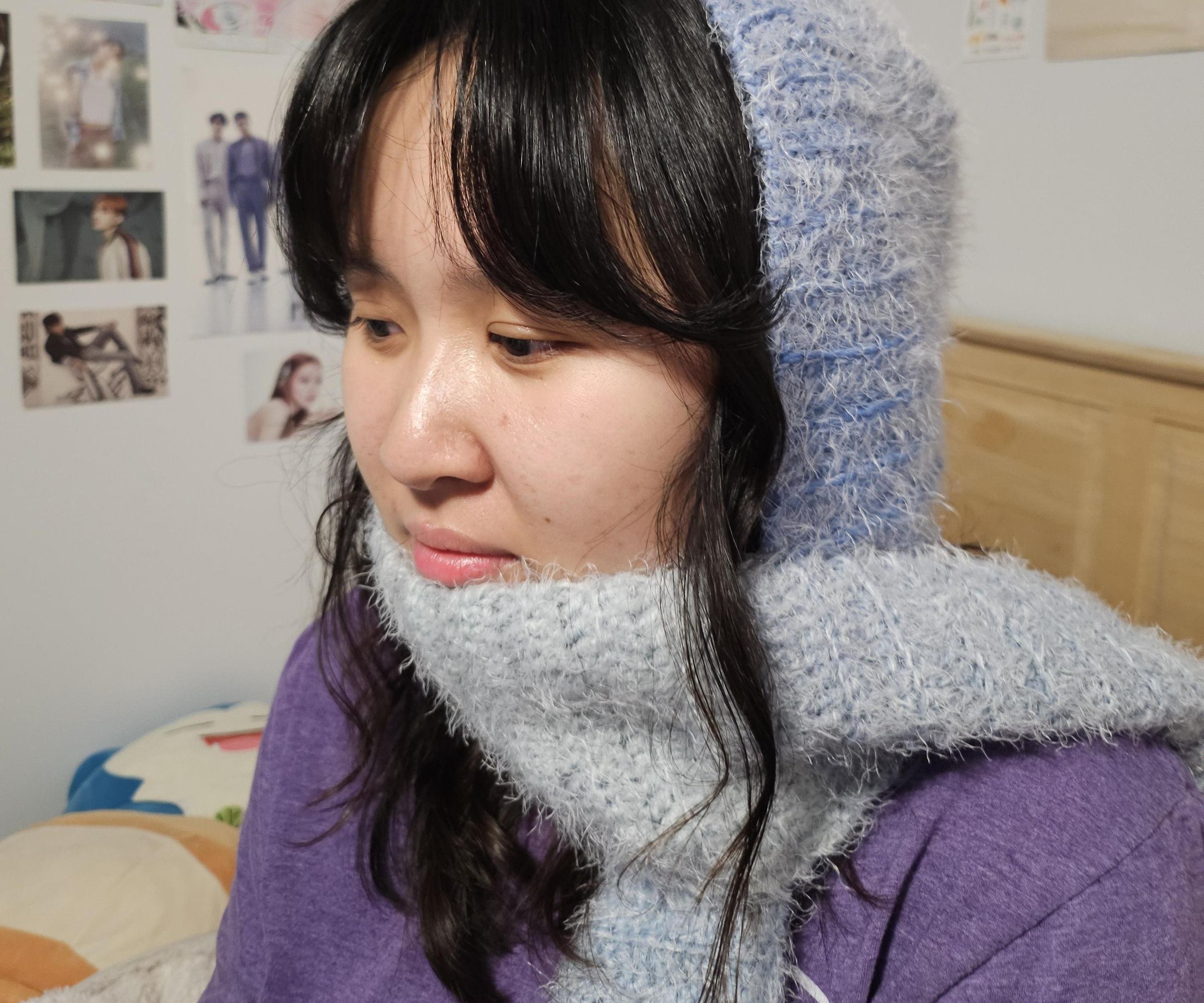 Crochet Hooded Scarf