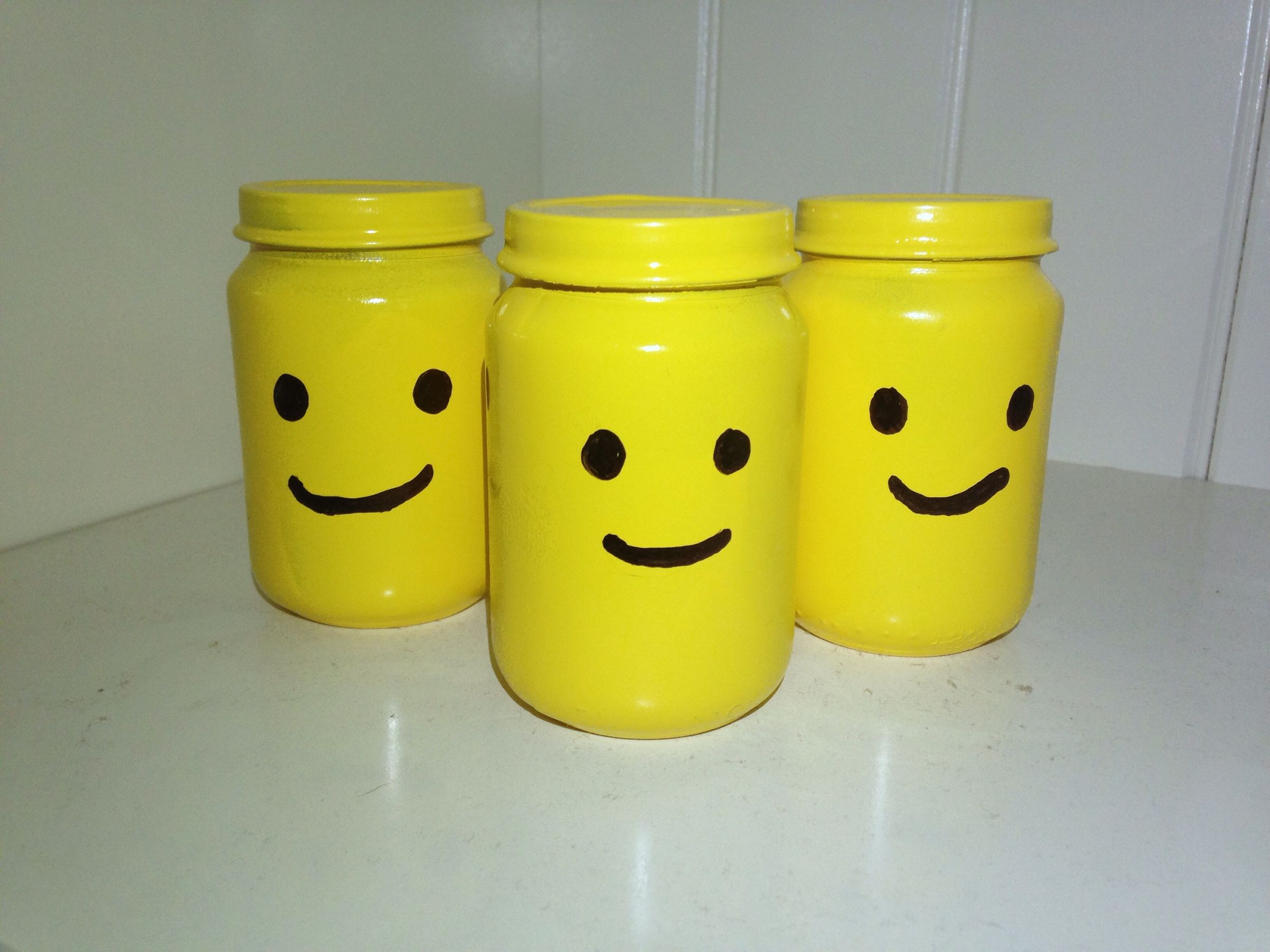 Lego Head Jar