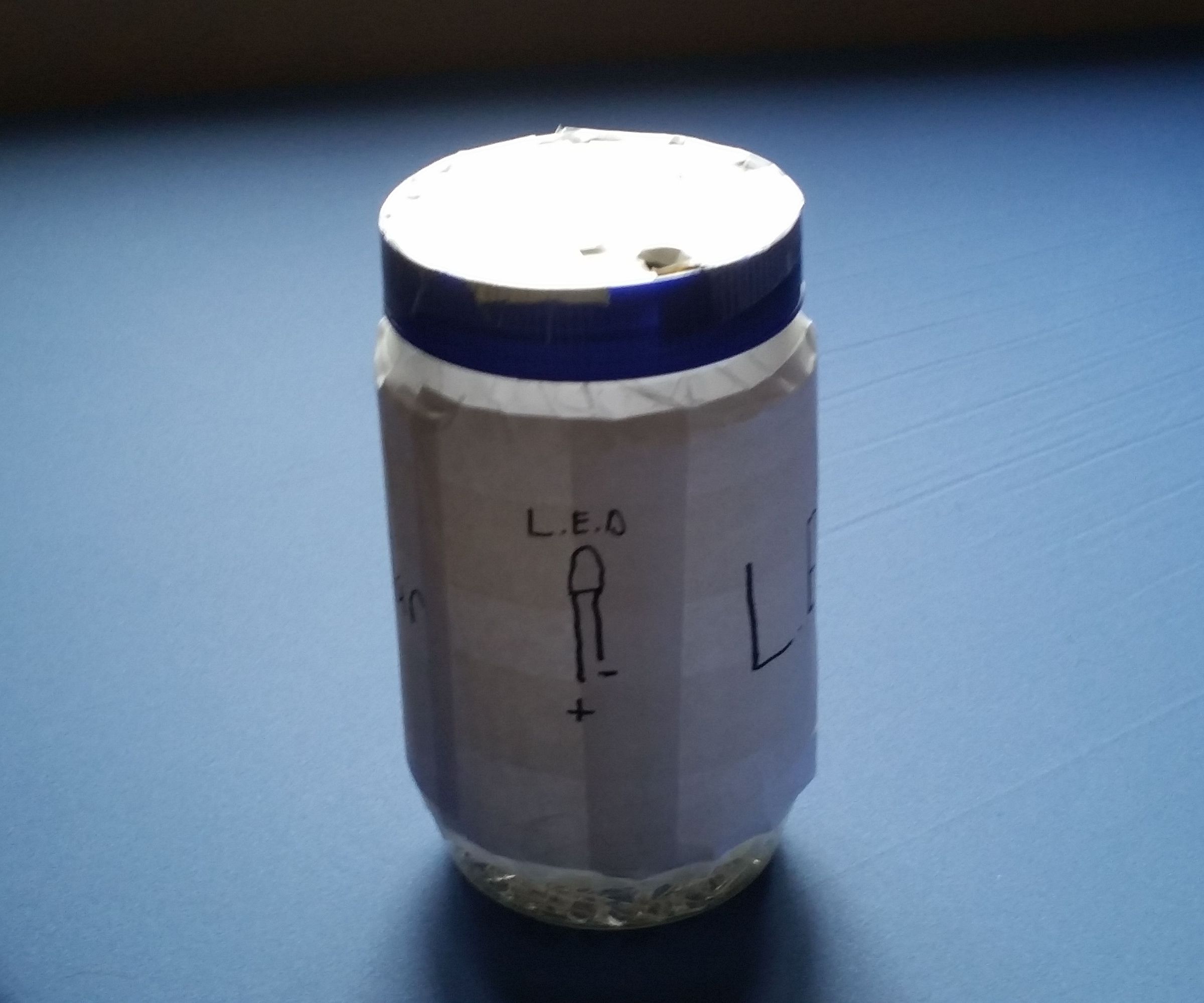 L.E.D Tester and Container Jar