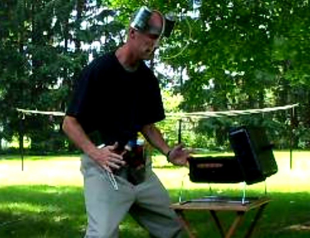 Backyard BBQ Utility Belt & Drink Helmet From Duct Tape