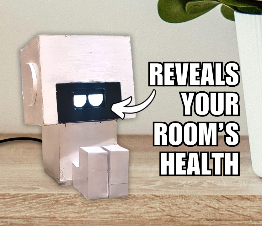 Gus: a Smart Robot Whose Eyes Indicate Your Room's Health