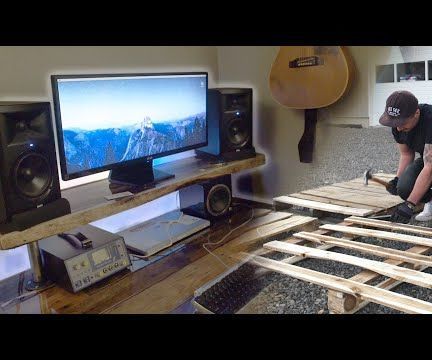 DIY Pallet Wood Resin Desk With Smart LEDs!