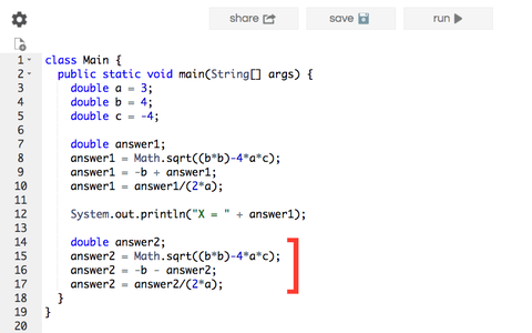 Java Programming for Beginners: Quadratic Formula : 8 Steps - Instructables