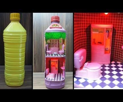 DIY |How to Make Miniature Doll House From Plastic Bottle|Fairy House With Light