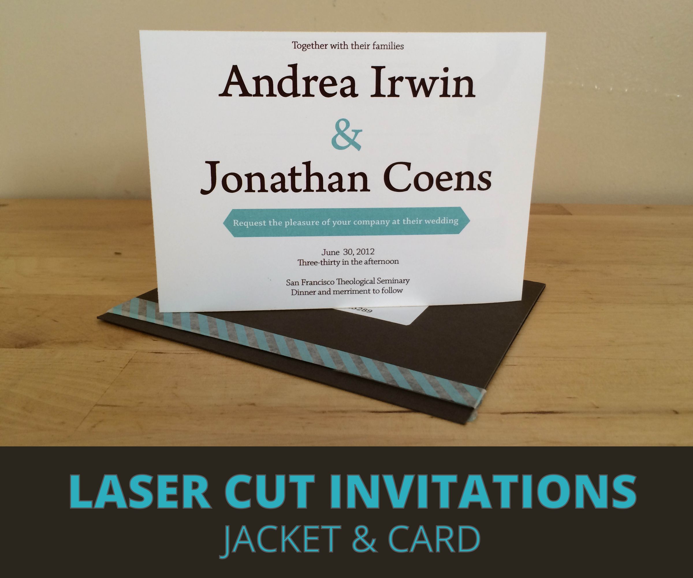 Laser Cut Wedding Invitations [Mailing Jacket and Card]