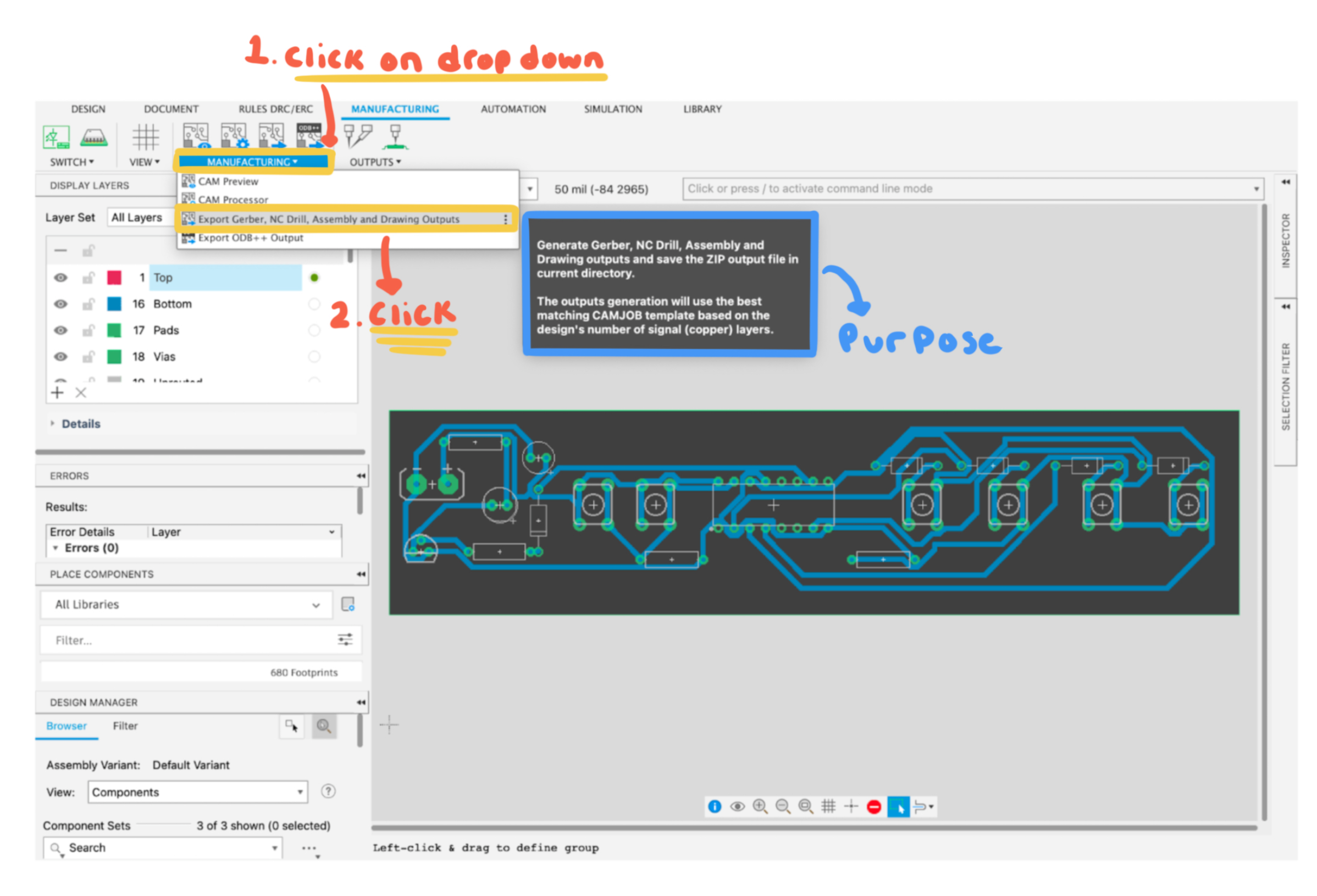 PCB Manufacturing Exporting Process 23 Steps Instructables