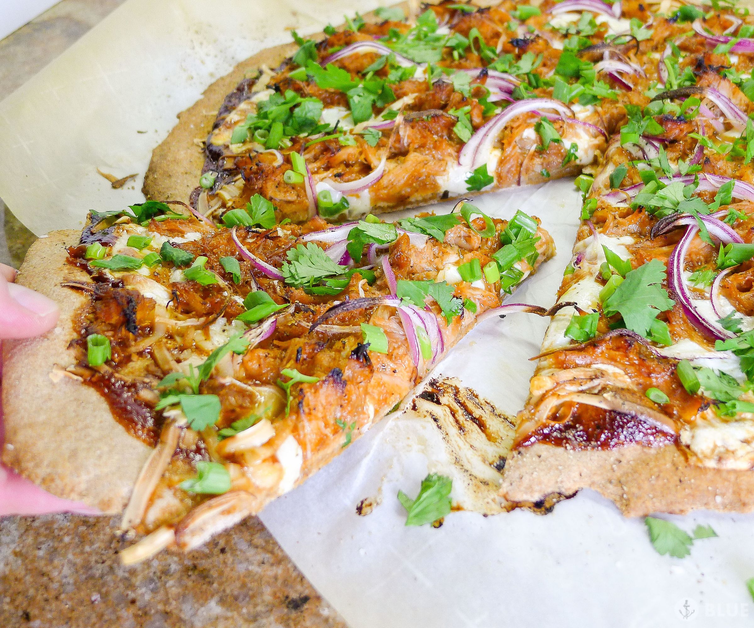 CPK's Barbecue Chicken Pizza With Whole Wheat Crust