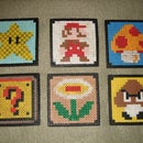 Super Mario Bros Beverage Coasters (Perler Beads)