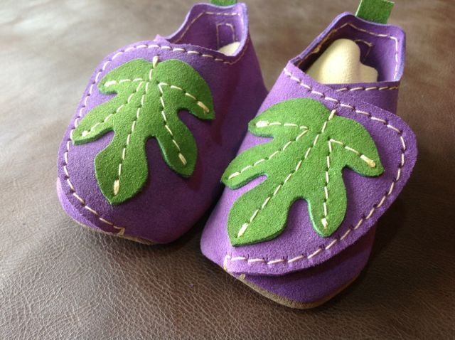 All Leather "Fig" Baby Moccasins